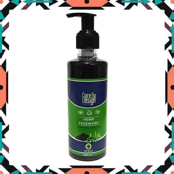 Cure By Design Hemp, Charcoal & Tea Tree Face Wash