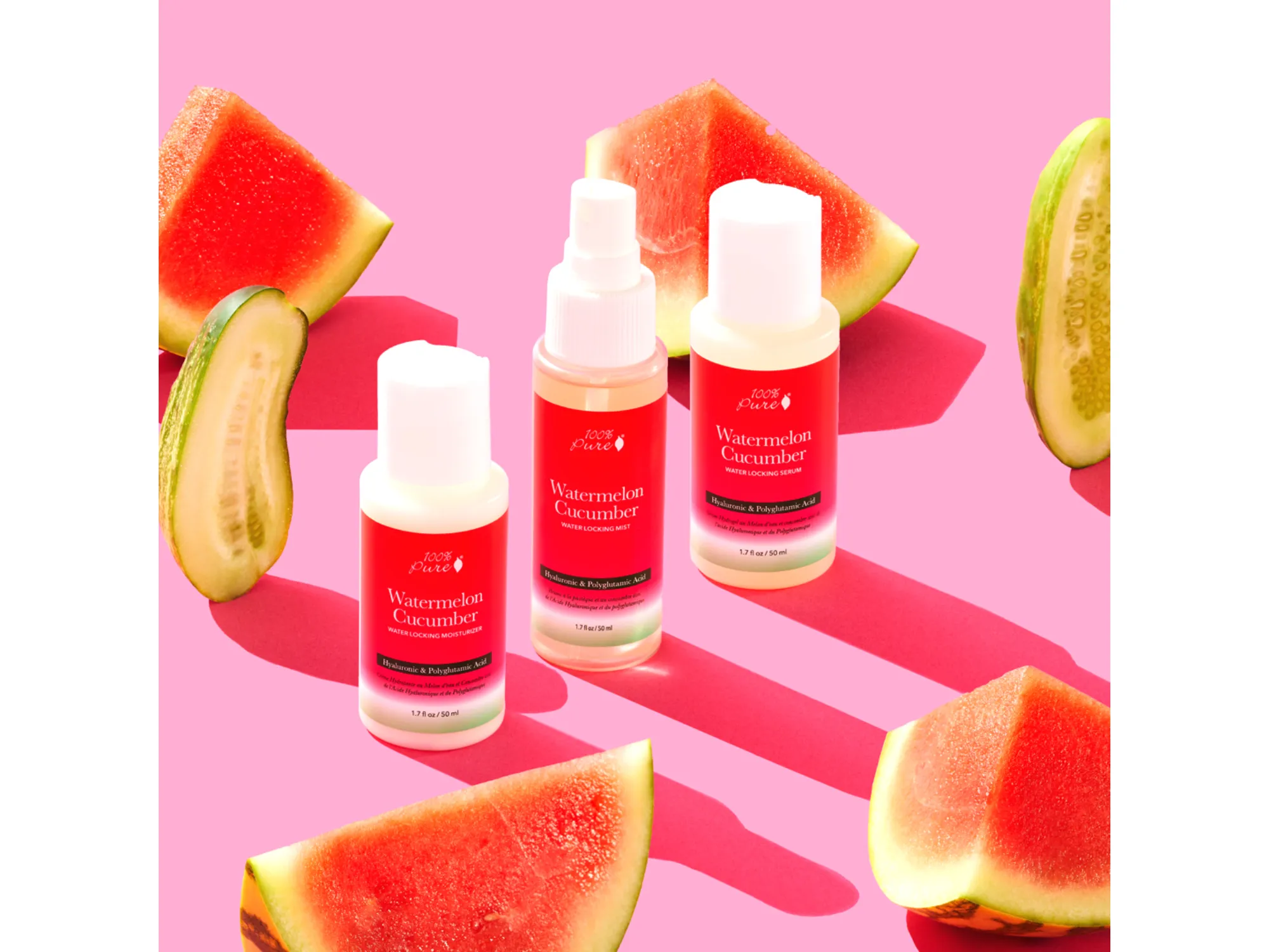 Watermelon   Cucumber Water Locking Moisturiser - 100% Pure